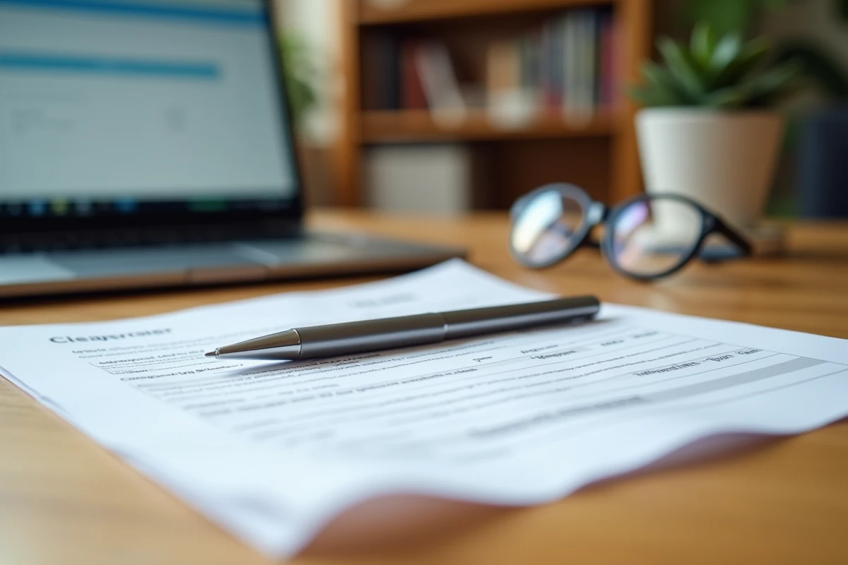 Documents administratifs de remboursement Sécurité sociale pour un fauteuil releveur posés sur un bureau